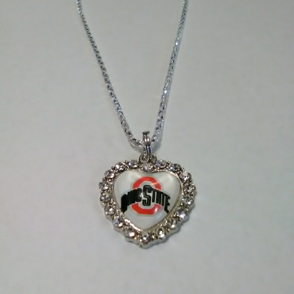 Ohio State Heart Necklace ( New )